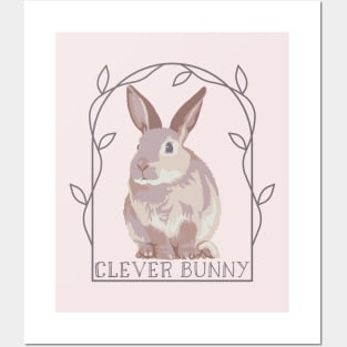 Clever Bunny Posters and Art